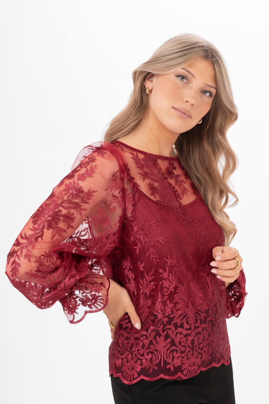 AMANDINE BLOUSE RUBY RED - Bild 2