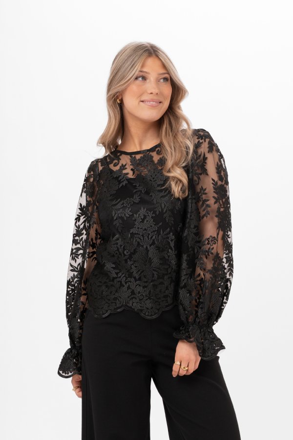 AMANDINE BLOUSE BLACK - Bild 3