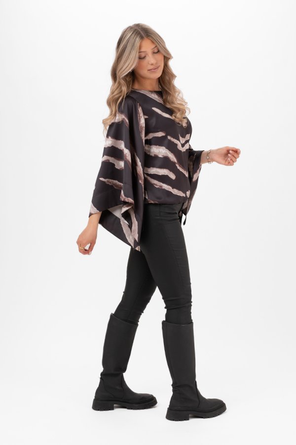 Hera Blouse Black/Sand/Coffee - Bild 4