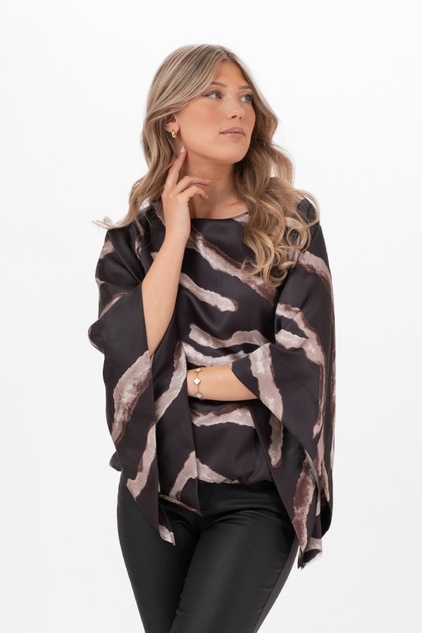 Hera Blouse Black/Sand/Coffee - Bild 5