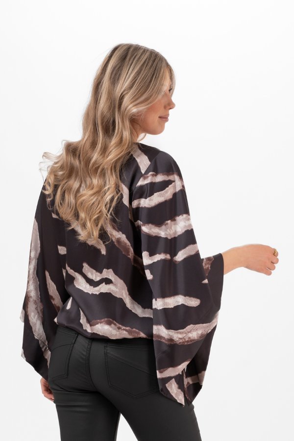Hera Blouse Black/Sand/Coffee - Bild 2