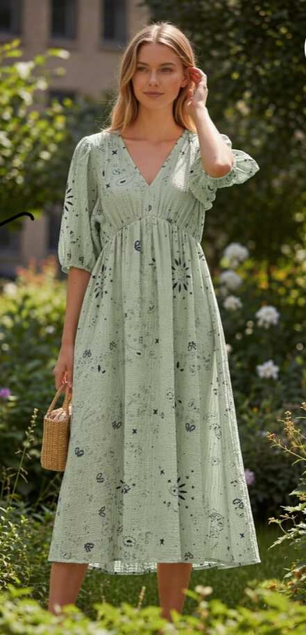 Mjuk och härlig klänning i bomull Onesize 36-42/ max - Bild 4