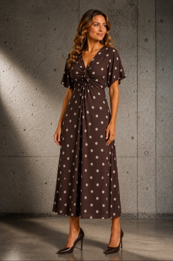 Kate - Klänning - Prickig - Choco- Nyhet