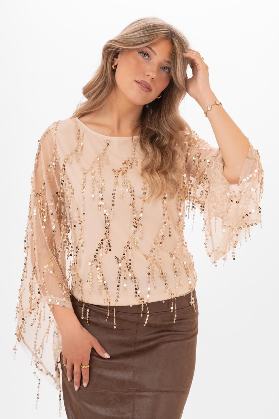 London Blouse Champagne/Antique Gold