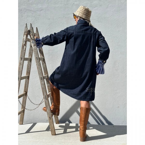 Nice Denim Dress - Blue ifrån Gaspar Express - Bild 2