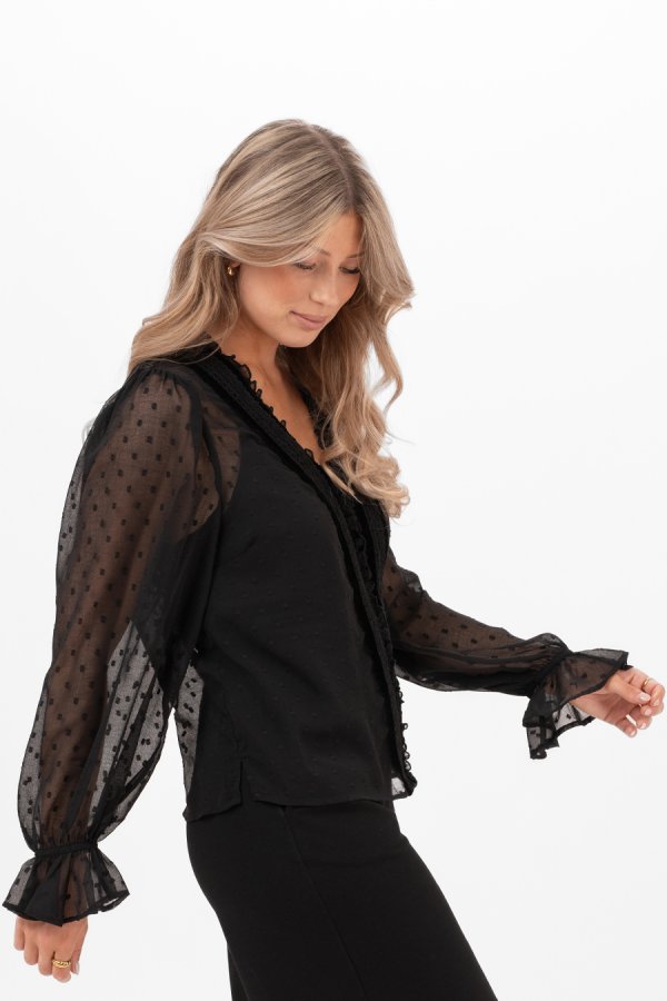 WHITNEY BLOUSE BLACK - Bild 4